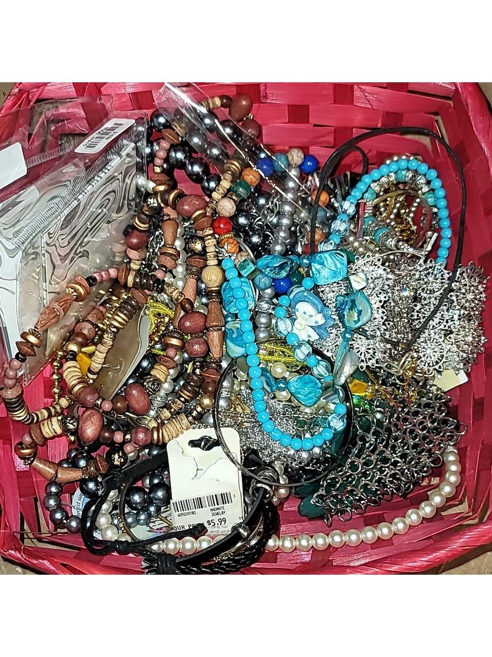 Jewelry Necklaces bracelets earrings craft grab bag
